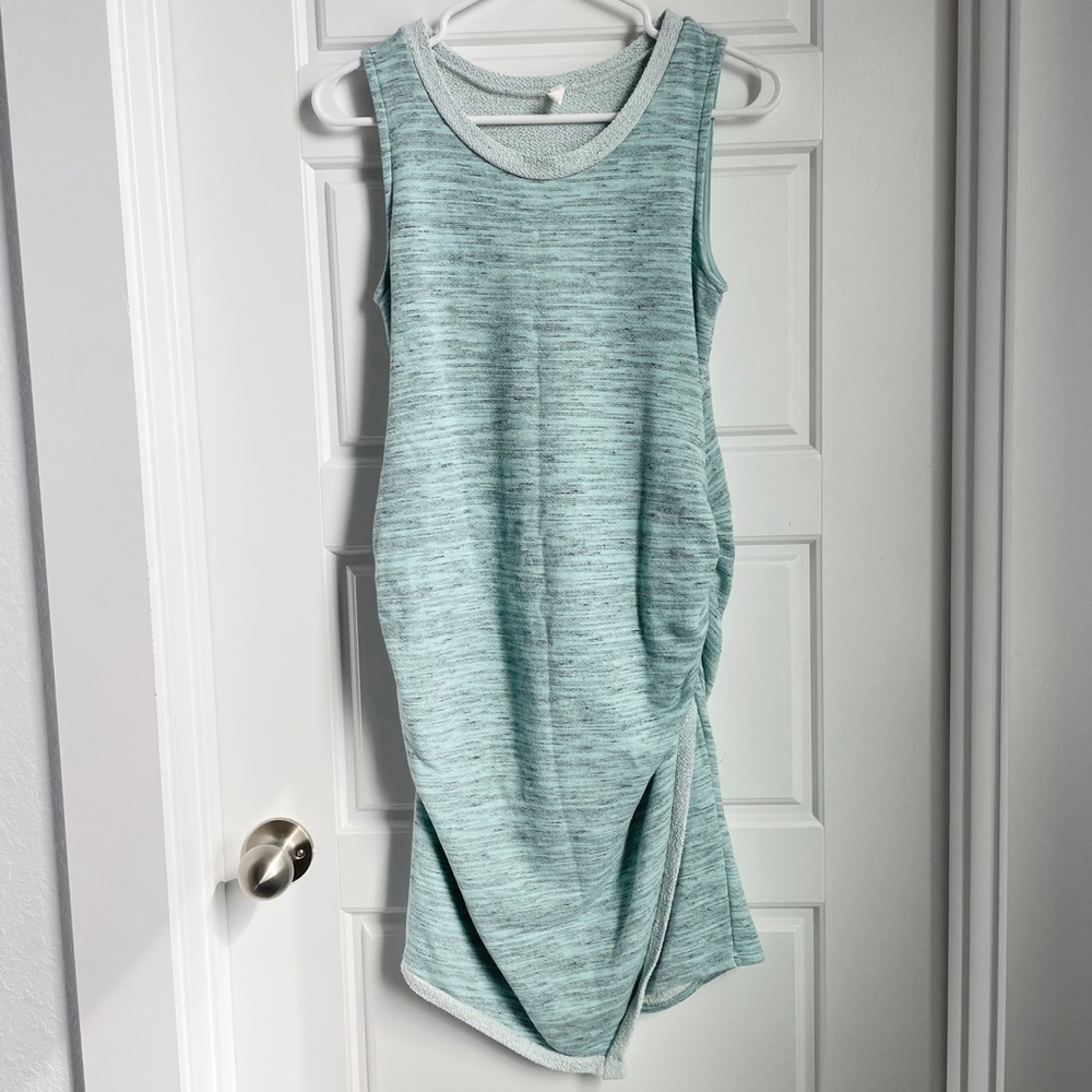 PINKBLUSH LIGHT BLUE TERRY CLOTH MATERNITY DRESS